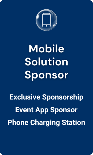 Mobile Solutions Sponsor logo – exclusive sponsor of the event app and phone charging station