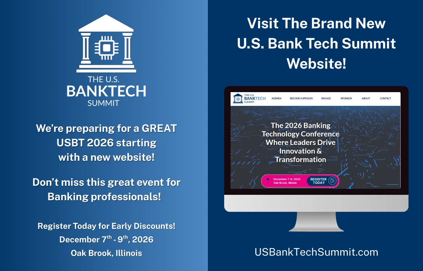 Introducing the U.S. BankTech Summit – A New Event for Fintech & Banking Leaders
